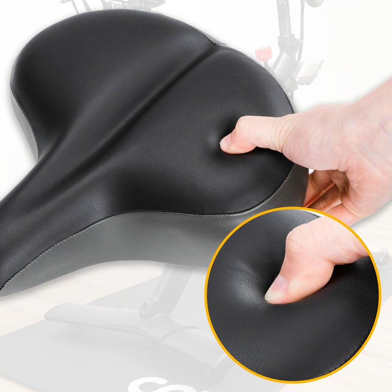 Venzo Bicycle Saddle Wide Seat - Size 10.6â€ x 10.4â€- Compatible with Indoor Stationary Exercise Bikes Indoor, Beach Cruiser - Comfort for Men & Women - Big Large Cushioned Soft Comfortable Padded - Image 3